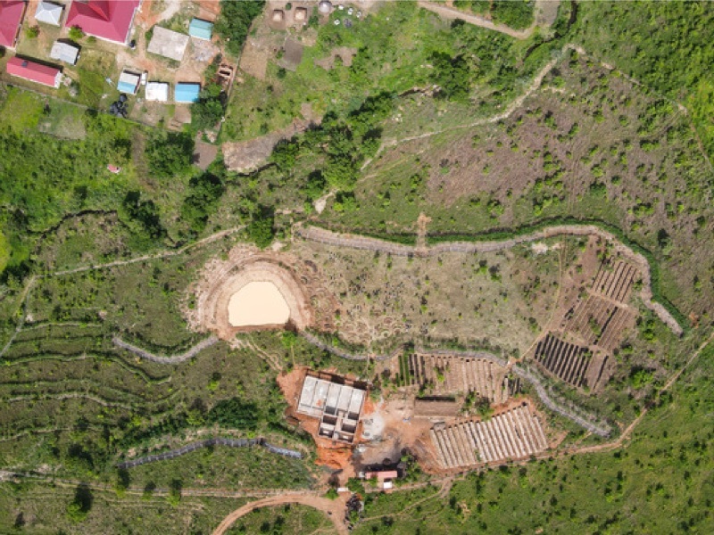 Aerial image of a Resilience Design site.