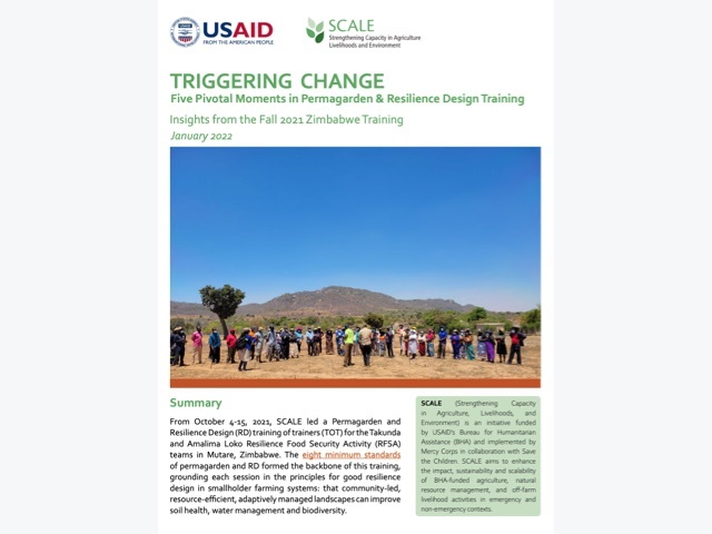 This learning brief summarizes five pivotal moments that helped participants understand the RD approach during a training in Zimbabwe in October 2021.