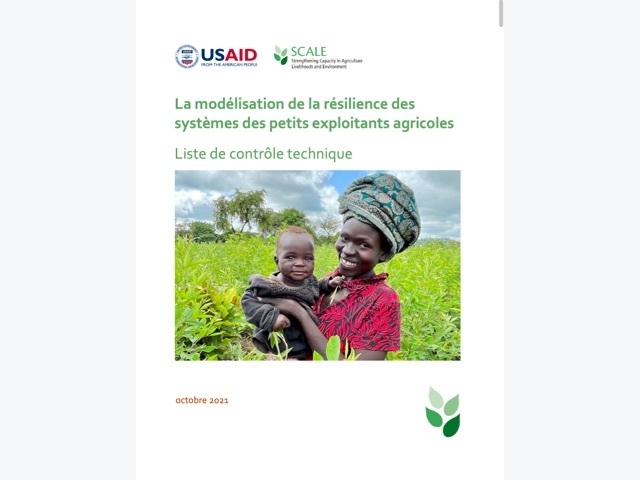 Ce guide est un outil de suivi et de gestion de la qualité pour améliorer la mise en œuvre de la Modélisation pour la résilience des systèmes des petits exploitants agricoles (MR).