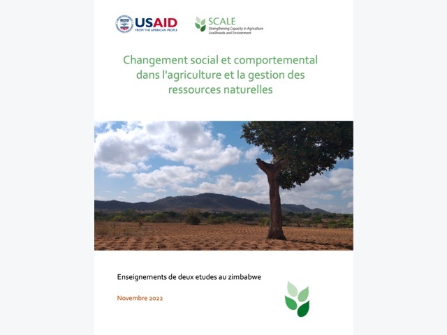 Ce document présente les principaux enseignements tirés d'études menées au Zimbabwe sur les obstacles et les motivations au changement de comportement dans l'agriculture et les pratiques de gestion des ressources naturelles (GRN) dans sa zone de mise en œuvre.
